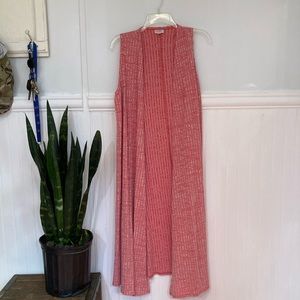 LulaRoe Joy Vest - EUC - Pink Lightweight & Breezy